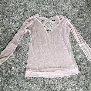 Chance or Fate Soft Pink Long Sleeve Top with Stylish Cut-Outs